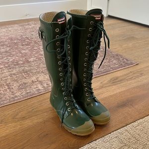 Green Hunter Rain Boots